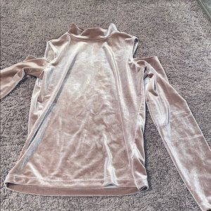 aeropostale velvet off the shoulder long sleeve